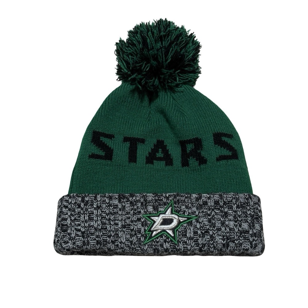 Fanatics Dallas Stars NHL Green Pom Knit Beanie